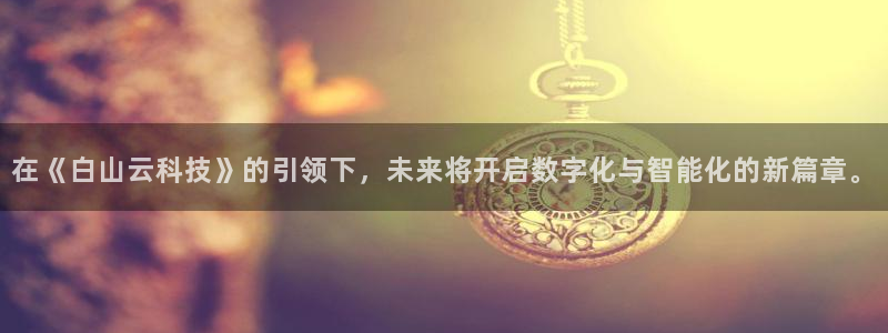 在《白山云科技》的引领下，未来将开启数字化与智能化的新篇章。